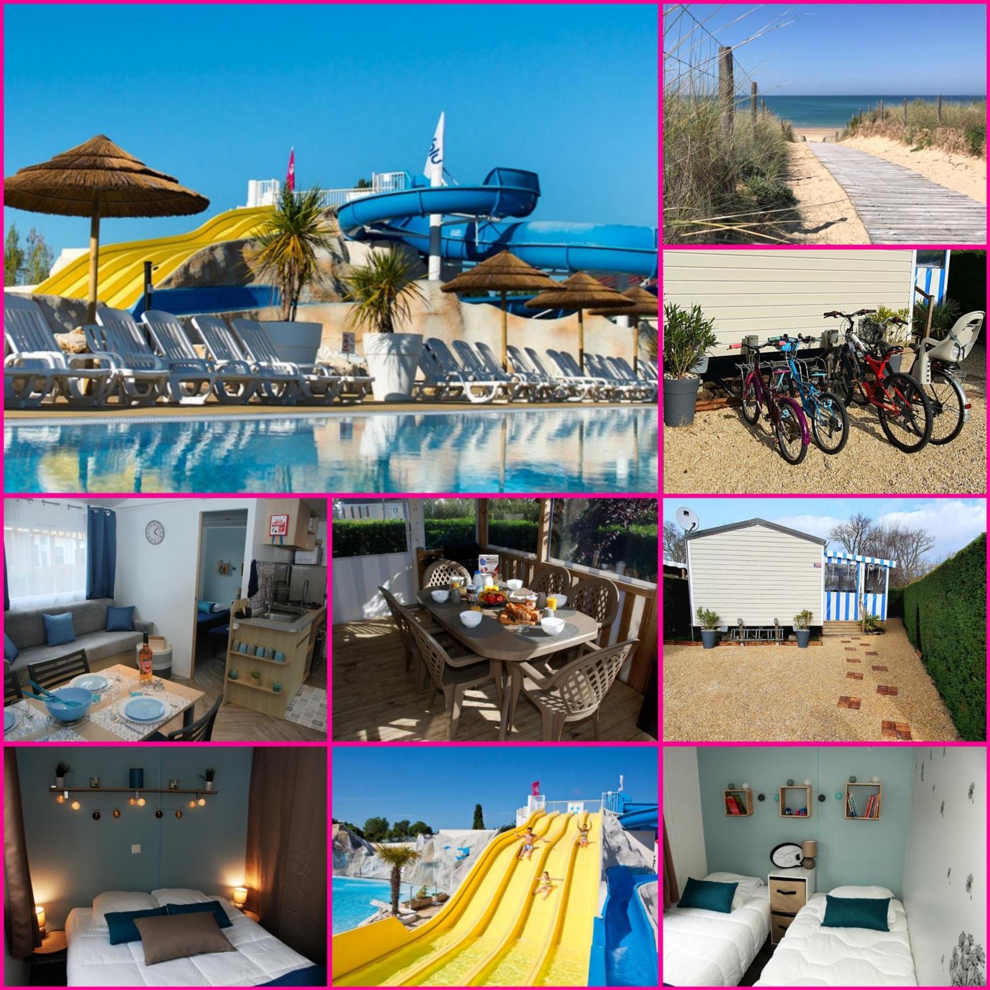 Mobilhome 2Ch Climatise-Terrasse Fermee-4 Velos-Camping 4 Etoiles Les Charmettes Les Mathes Luaran gambar